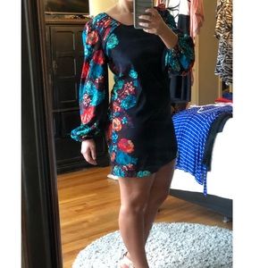Navy floral dress